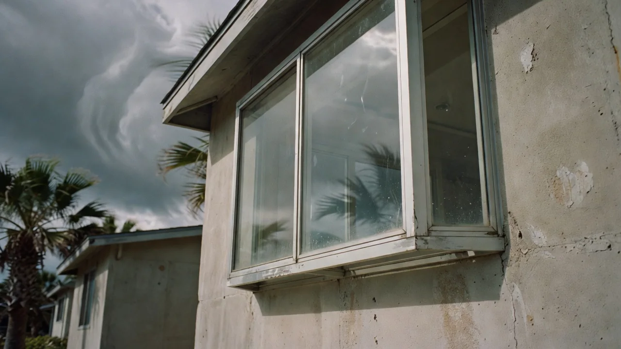 Impact-rated windows installed in a coastal home during hurricane season
